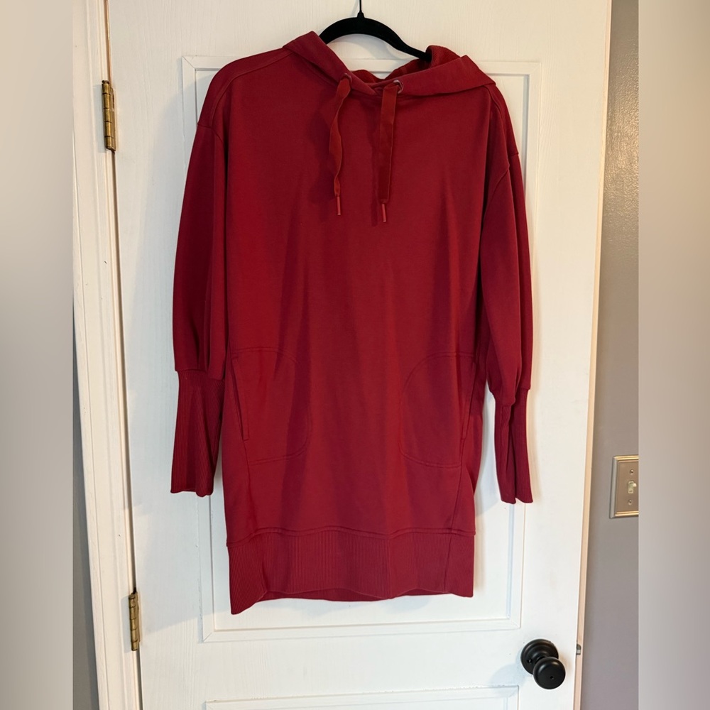 Athleta Red Hoodie Dress